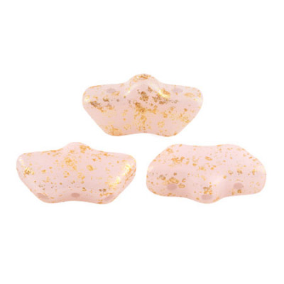 Perles Delos® 6x11mm Light Rose Opal Splash par Puca® (5gr) 