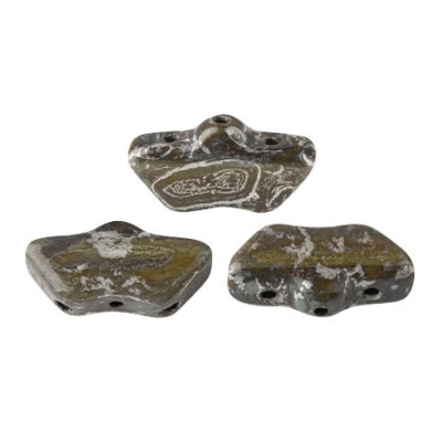 Perles Delos® 6x11mm Opaque Dark Grey New Picasso par Puca® (5gr)  