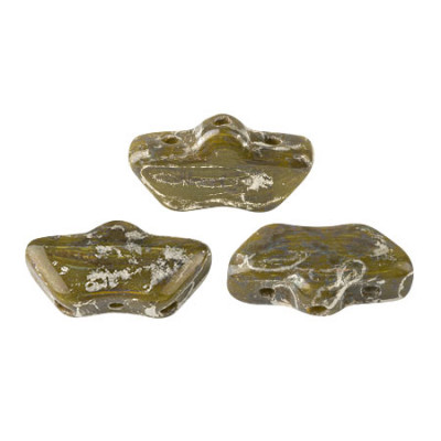 Perles Delos® 6x11mm Opaque Green New Picasso par Puca® (5gr) Perles Delos® 6x11mm Opaque Green New Picasso par Puca® (5gr)