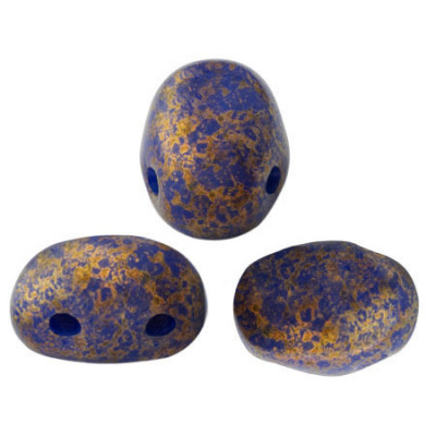  Perles Samos® par Puca® 5x7mm Opaque Sapphire Bronze (x5gr) 