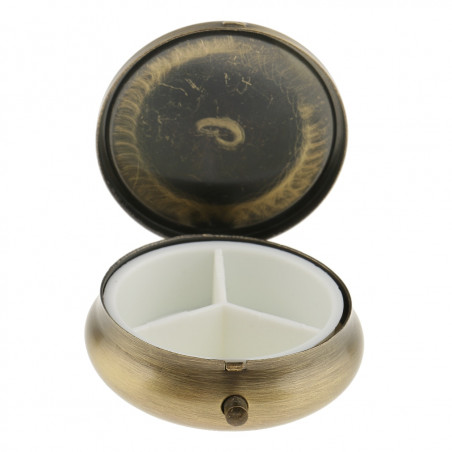 Boite à pilule métal  Bronze (X1) 