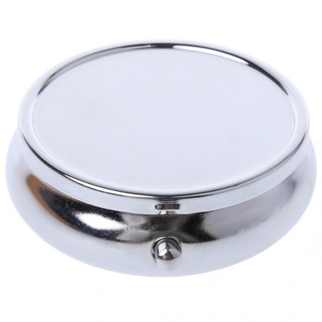 Boite à pilule métal  argent (X1)  