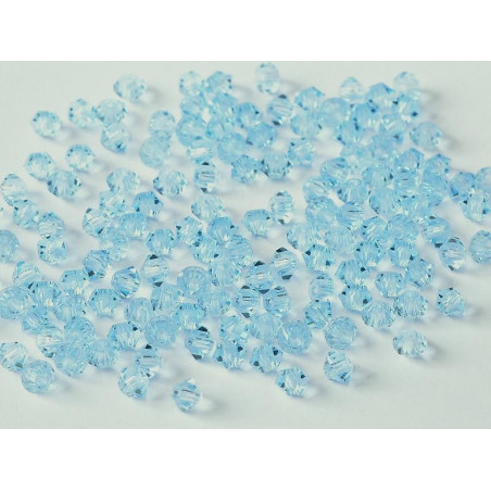 Perles Toupies 3mm Préciosa Aquamarine (X20) 