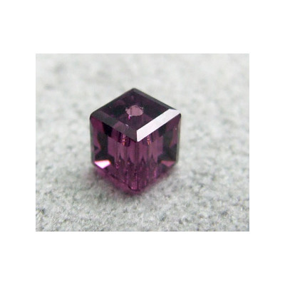Perle cube en cristal Swarovski 5601 4mm Amethyst (x1)