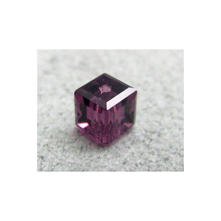 Perle cube en cristal Swarovski 5601 4mm Amethyst (x1)