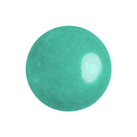 Cabochon Verre 18mm Opaque Green Turquoise Luster (X1)    