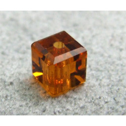 Perle cube en cristal Swarovski 5601 4mm Topaz (x1)