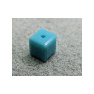 Perle cube en cristal Swarovski 5601 4mm Turquoise (x1)