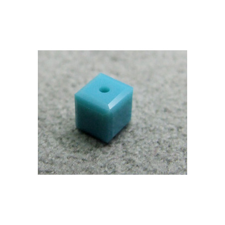 Perle cube en cristal Swarovski 5601 4mm Turquoise (x1)