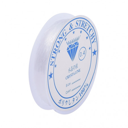 Bobine 10m fil élastique 0.4mm Crystal (X1)