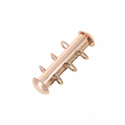 Fermoir Magnétique Barre Doré Rose 3 rangs 21X10mm (X1)