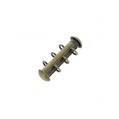 Fermoir Magnétique Barre Bronze 3 rangs 21X10mm (X1)