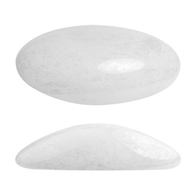 ATHOS PAR PUCA® CABOCHON OVAL 20X10 MM - OPAQUE WHITE CERAMIC LOOK (X1)  