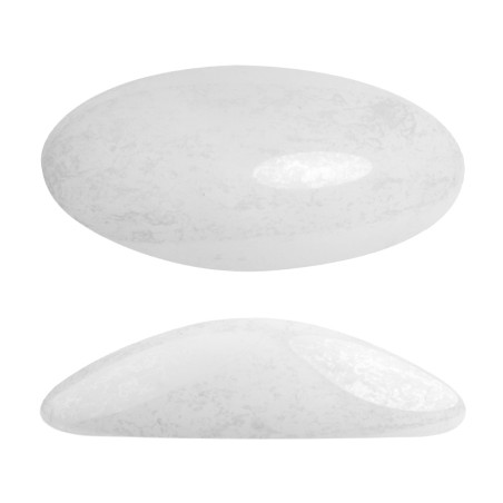 ATHOS PAR PUCA® CABOCHON OVAL 20X10 MM - OPAQUE WHITE CERAMIC LOOK (X1)  