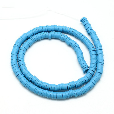 Perles Heishi Polymère Bleu Foncé 6x0,5mm (x1fil) Perles Heishi Polymère Bleu Foncé 6x0,5mm (x1fil)