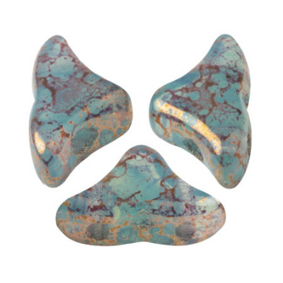 Perles Hélios® par Puca® 5x7mm Blue Green Opal Bronze (x5gr)  