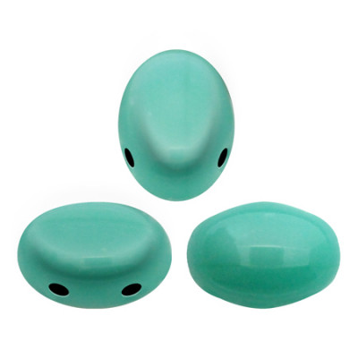  Perles Samos® par Puca® 5x7mm Opaque Green Turquoise (x5gr)