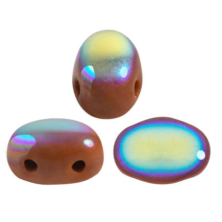  Perles Samos® par Puca® 5x7mm Opaque Choco AB (x5gr)