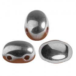 Perles Samos® par Puca® 5x7mm Opaque Choco Silver (x5gr)