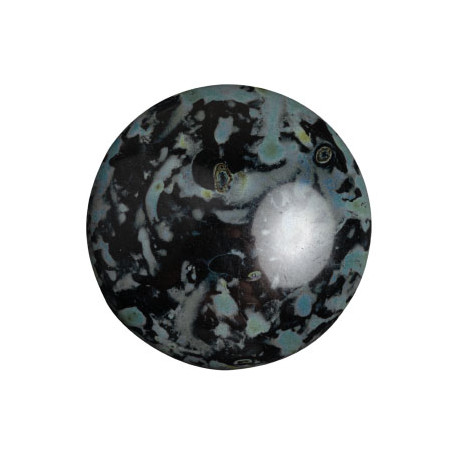 Cabochon Verre 18mm Jet Travertin (x1)