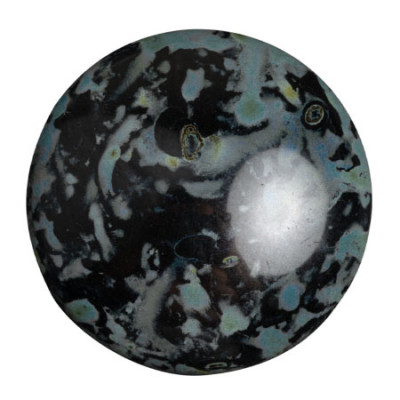 Cabochon Verre 25mm Jet Travertin (x1)