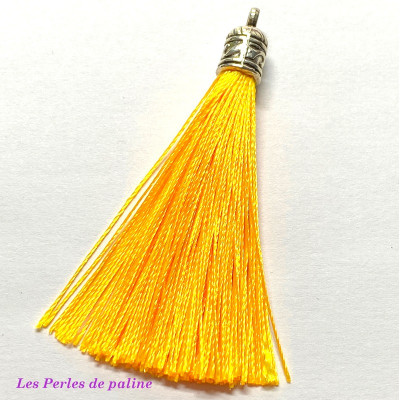 Pompon Argenté Soie Sun 80mm (X1) Pompon Argenté Soie Sun 80mm (X1)