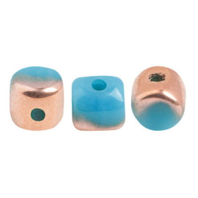 Perles Minos® Par Puca® Opaque Blue Turquoise Capri Gold (x5gr)