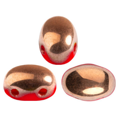 Perles Samos® par Puca® 5x7mm Opaque Coral Red Capri Gold (x5gr) Perles Samos® par Puca® 5x7mm Opaque Coral Red Capri Gold (x5gr)