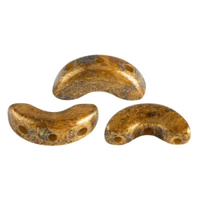 Perles Arcos® Par Puca® Opaque Beige Gold Spotted (5gr) 