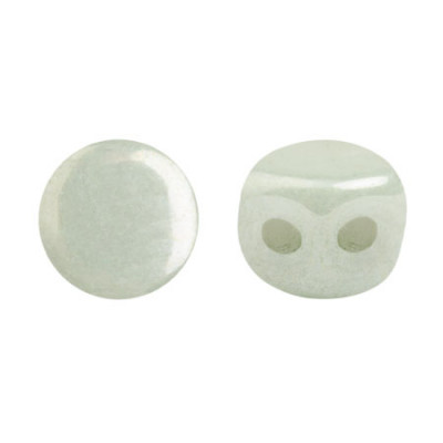 Perles Kalos® par Puca® 4x3mm Opaque Light Green Ceramic Look (x5gr)