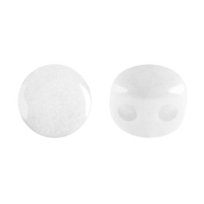 Perles Kalos® par Puca® 4x3mm Opaque White Ceramic Look (x5gr)