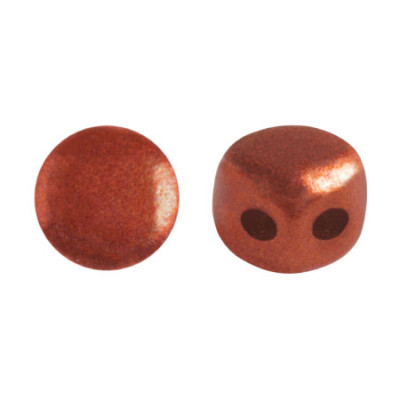 Perles Kalos® par Puca® 4x3mm Bronze Red Mat (x5gr)