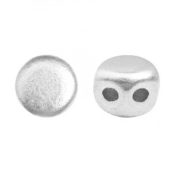 Perles Kalos® par Puca® 4x3mm Silver Alluminium Mat (x5gr)