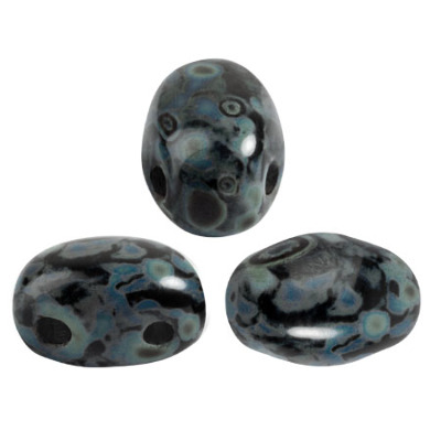  Perles Samos® par Puca® 5x7mm Jet Travertin Dark (x5gr)