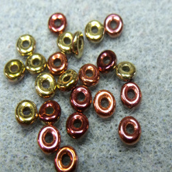 Perle en verre de Bohème O Bead® California Gold Rusch 4x2mm (x5gr) 