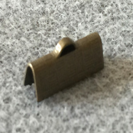 Embout à Clipser rectangle Bronze 15x7x5mm Trou:1x3mm (x100)