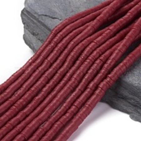 Perles Heishi Polymère Brown 11 6x1mm (x1fil)