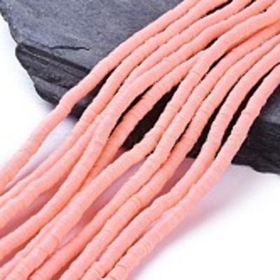 Perles Heishi Polymère Rose Peche 18 6x1mm (x1fil) Perles Heishi Polymère Rose Peche 18 6x1mm (x1fil)