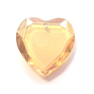 Coeur Swarovski 28mm Golden Schadow plat (X1)