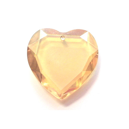 Coeur Swarovski 28mm Golden Schadow plat (X1)