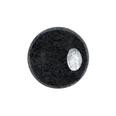 Cabochon Verre 14mm Jet Hematite (X1)