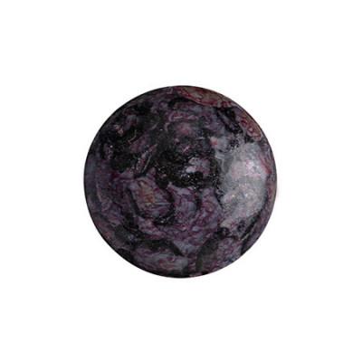 Cabochon Verre 14mm Metallic Mat Violet Spotted (X1)