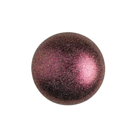 Cabochon Verre 14mm Metallic Mat Dark Violet (X1)