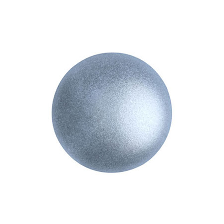 Cabochon Verre 14mm Metallic Mat Light Blue (X1)