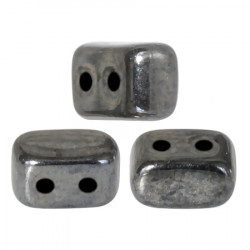 Perles "Ios®" par Puca® 5,5X2,5mm Jet Hematite (x5gr)