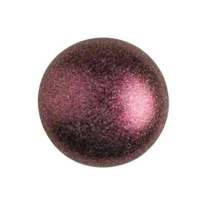 Cabochon Verre 18mm Metallic Mat Dark Violet (X1)