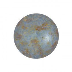 Cabochon Verre 18mm Opaque Blue Green Spotted (X1)