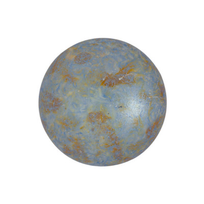 Cabochon Verre 18mm Opaque Blue Green Spotted (X1)