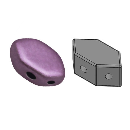 Perles Paros® par Puca® 4x7mm Metallic Dark Plum (x5g)