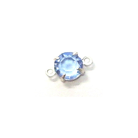 Perles Strass Swarovski 2 anneaux light saphir 5mm(X1)